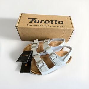 Torotto Sandals Kids Cork White Toe Strap Euro 31 US 13